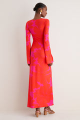 Coral Blossom Diana Bell Dress