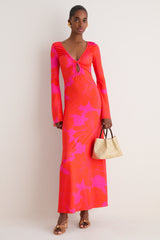 Coral Blossom Diana Bell Dress