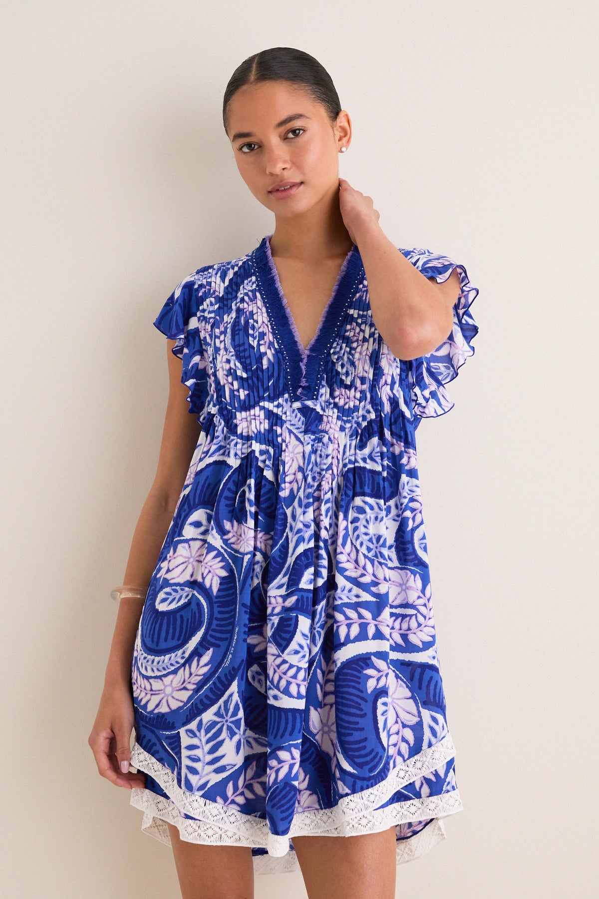 Blue Holy Snake Mini Sasha Dress