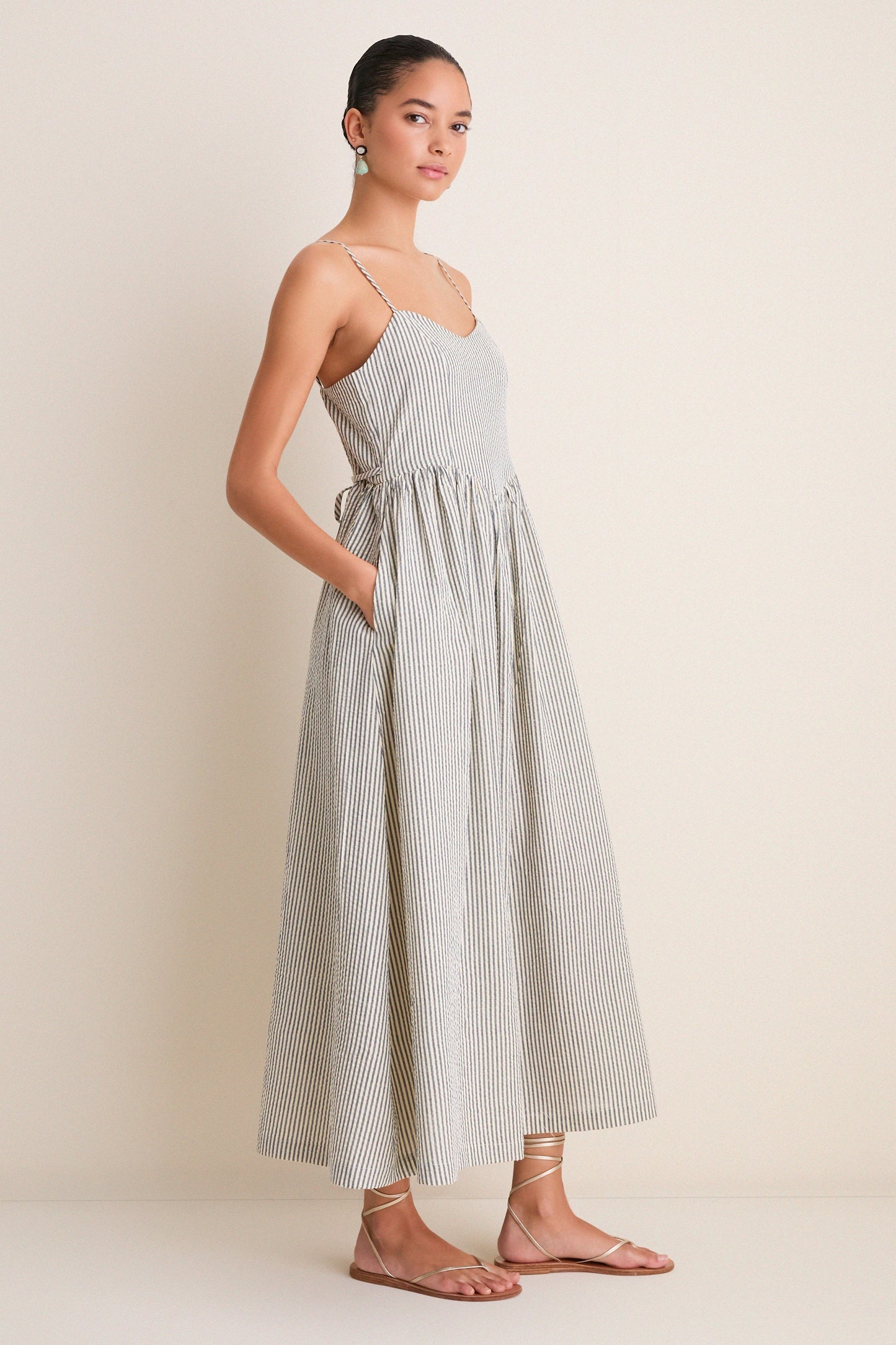 Newburyport Stripe Cotton Day Dress