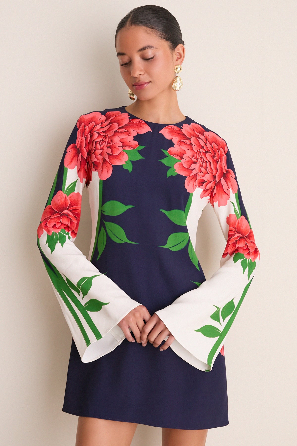 Queen Peony Placee Mini Supremes Swing Dress
