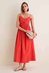 Tomato Peninsula Dress
