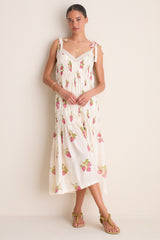 Off White Ellina Strawberry Dot Dress