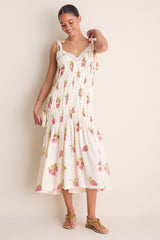 Off White Ellina Strawberry Dot Dress