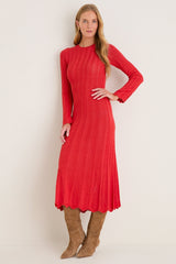 Red Knit Solange Dress