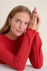 Red Knit Solange Dress