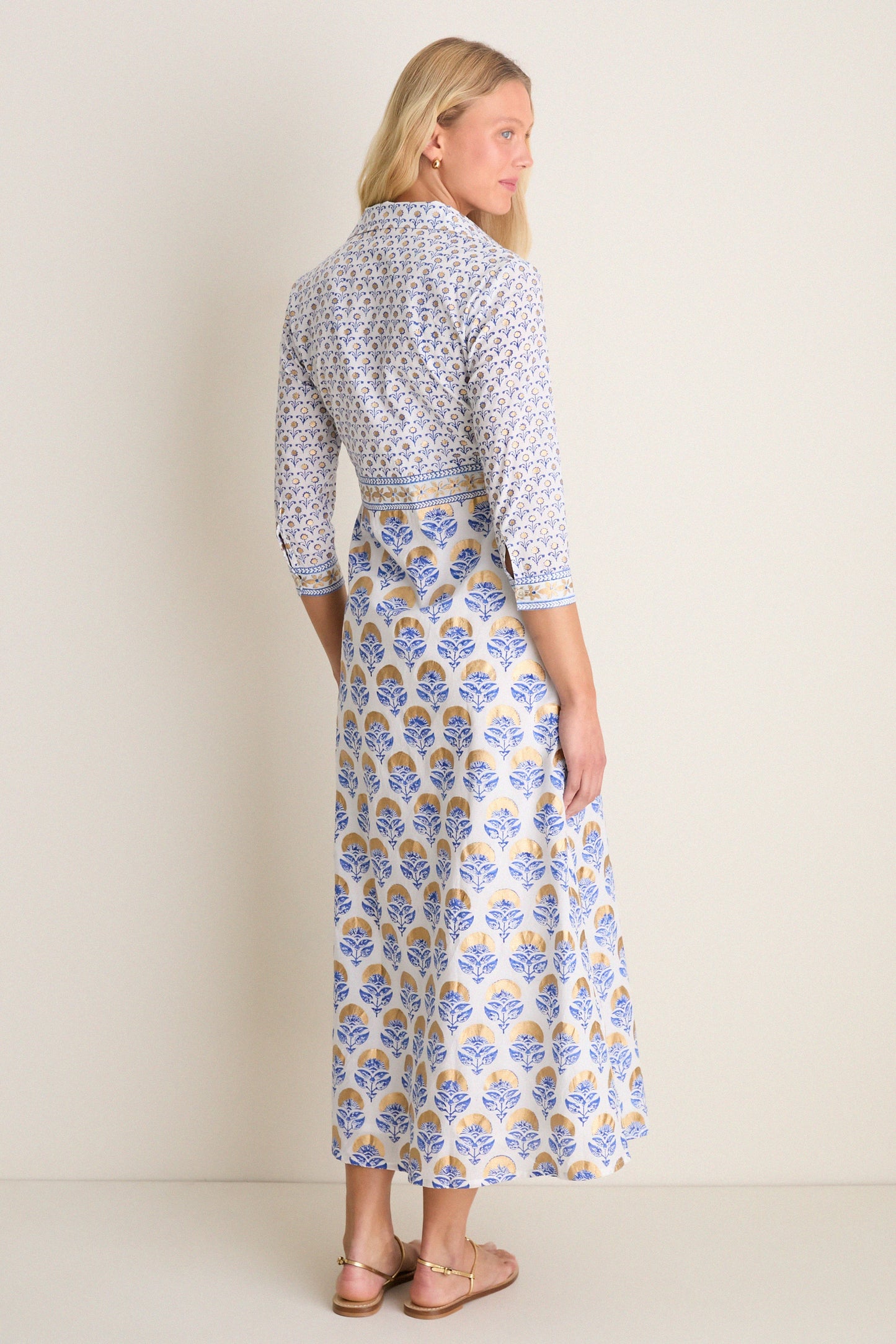 Arbor Blue Maxi Shirt Dress