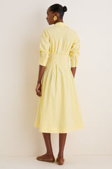 Buttercream Jazz Pintuck Midi Dress