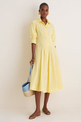 Buttercream Jazz Pintuck Midi Dress