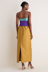 Ochre Structured Maxi Dress
