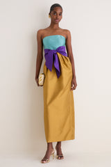 Ochre Structured Maxi Dress