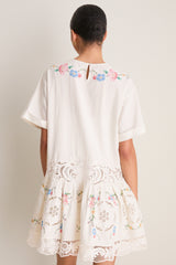 Multi Astrid Embroidery Mini Dress