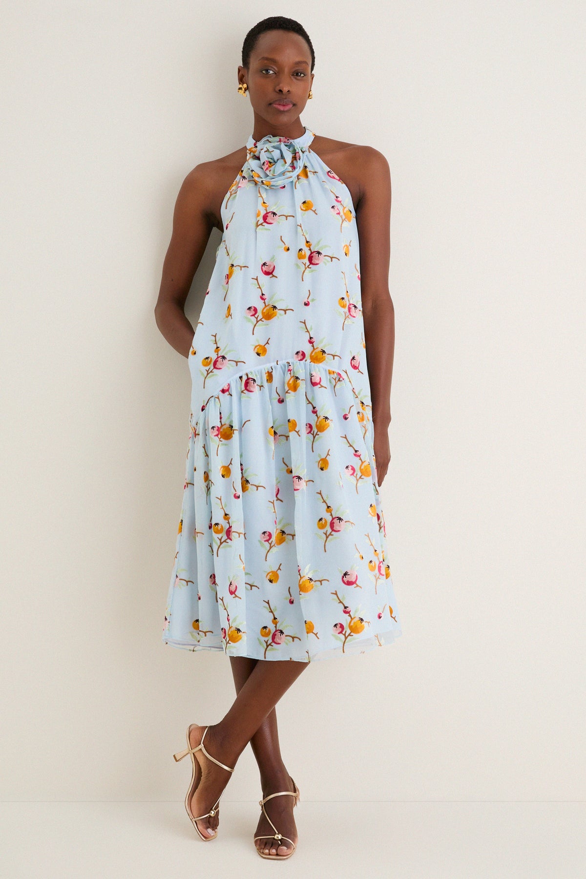 Blue Freya Print Tank Dress