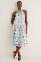 Blue Freya Print Tank Dress