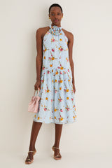 Blue Freya Print Tank Dress