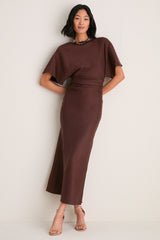 Dark Oak Amelie Linen Dress