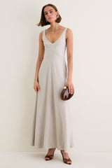 Natural Madison Linen Dress
