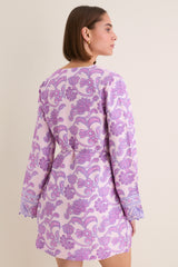 Brocade Amethyst Jaya Mini Dress