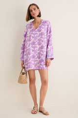 Brocade Amethyst Jaya Mini Dress