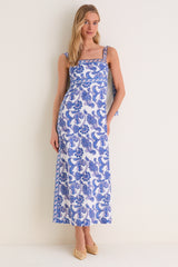 Brocade Azul Tali Maxi Dress