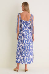 Brocade Azul Tali Maxi Dress