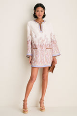 Cream Paisley Alchemy Tunic Dress