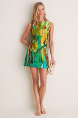 Multi Mokshini Beaded Fringe Mini Dress