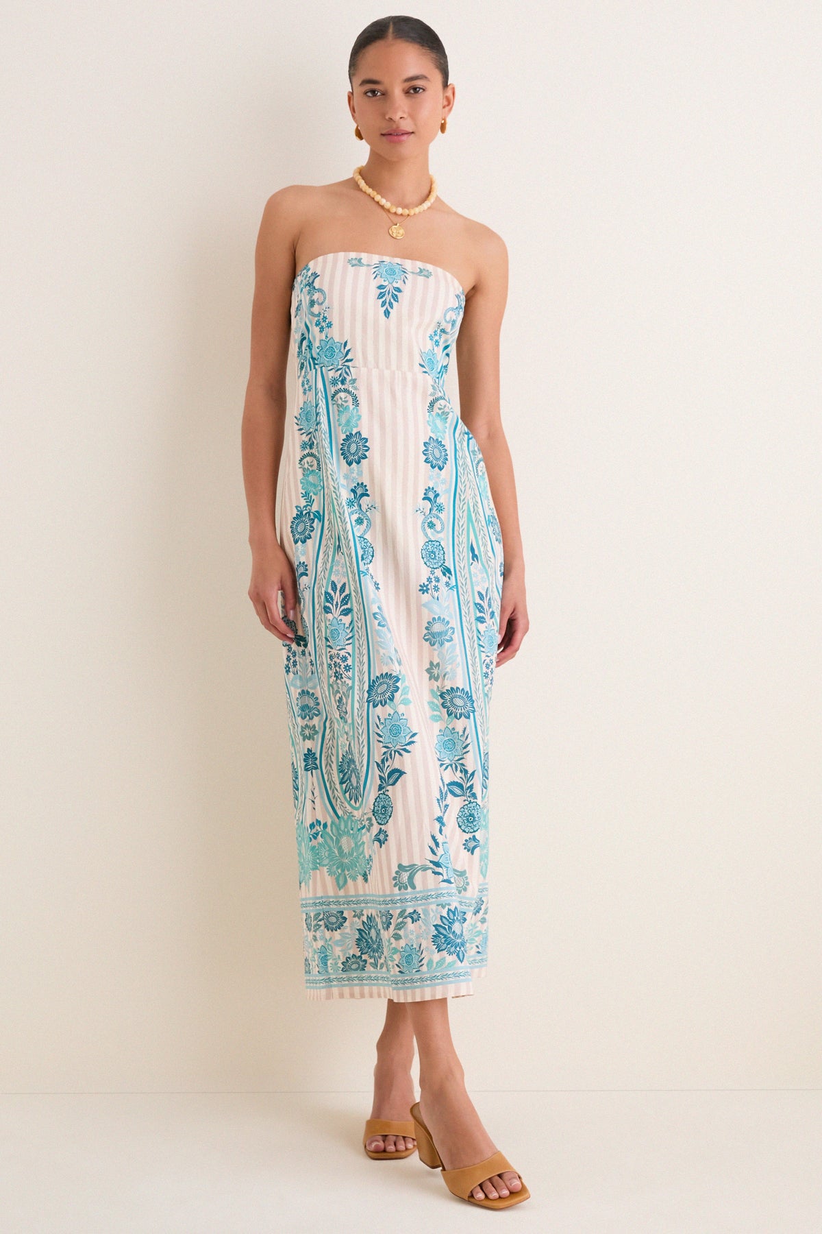 Paisley Stripe Dalton Midi Dress