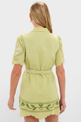 Pastel Mint Poppy Mini Dress