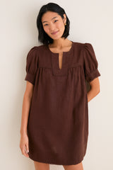 Chestnut Linen Bridget Dress