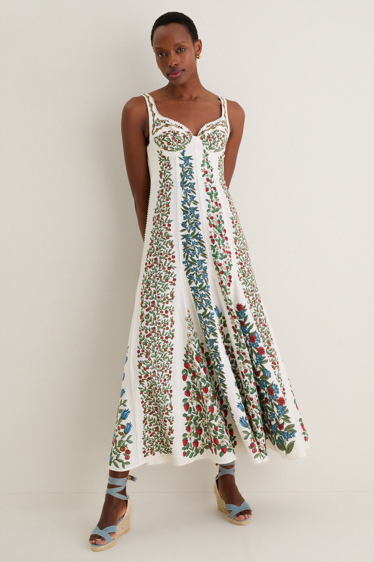 Fruit Beauty Off-White Maxi Dress