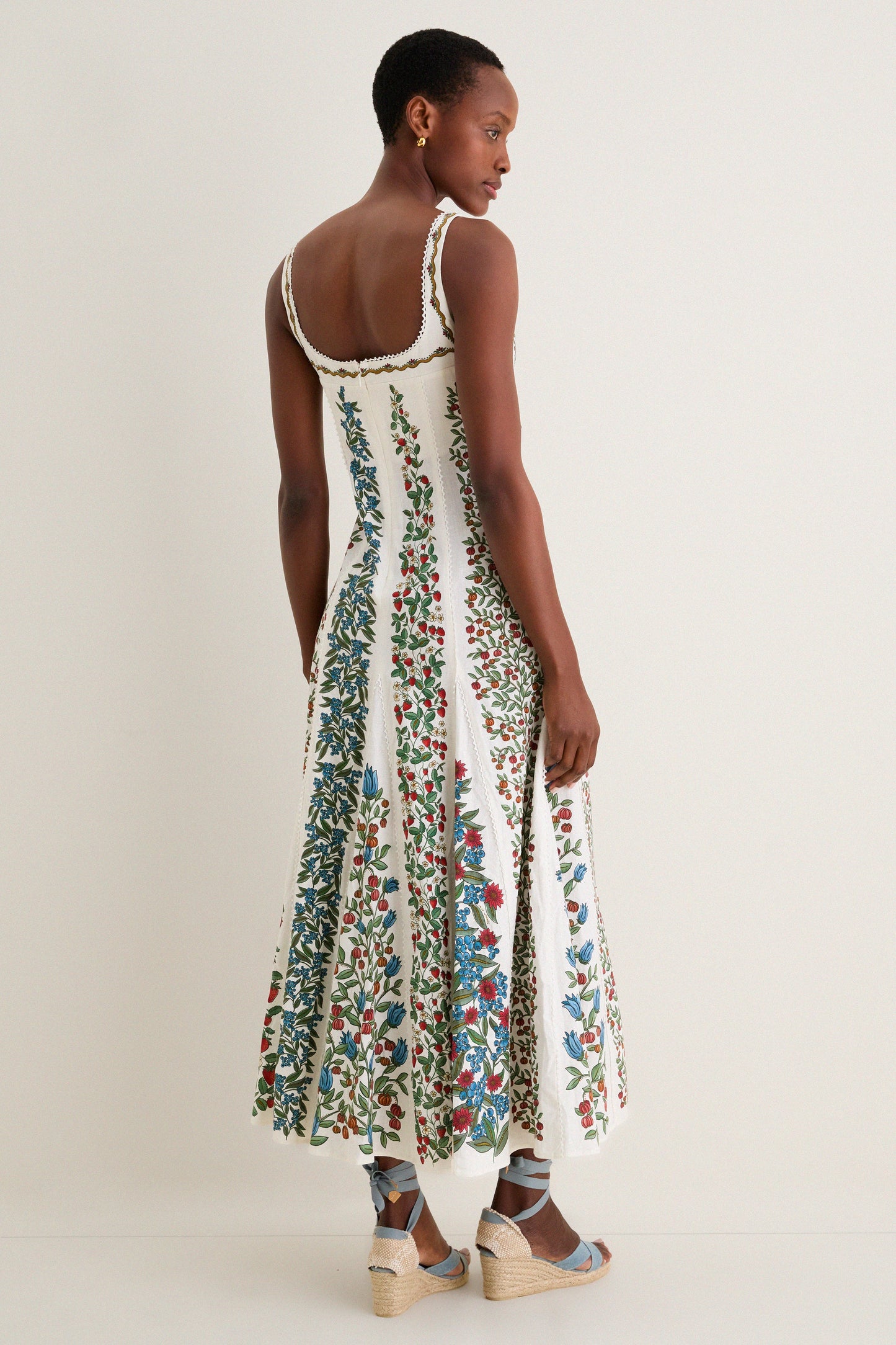Fruit Beauty Off-White Maxi Dress