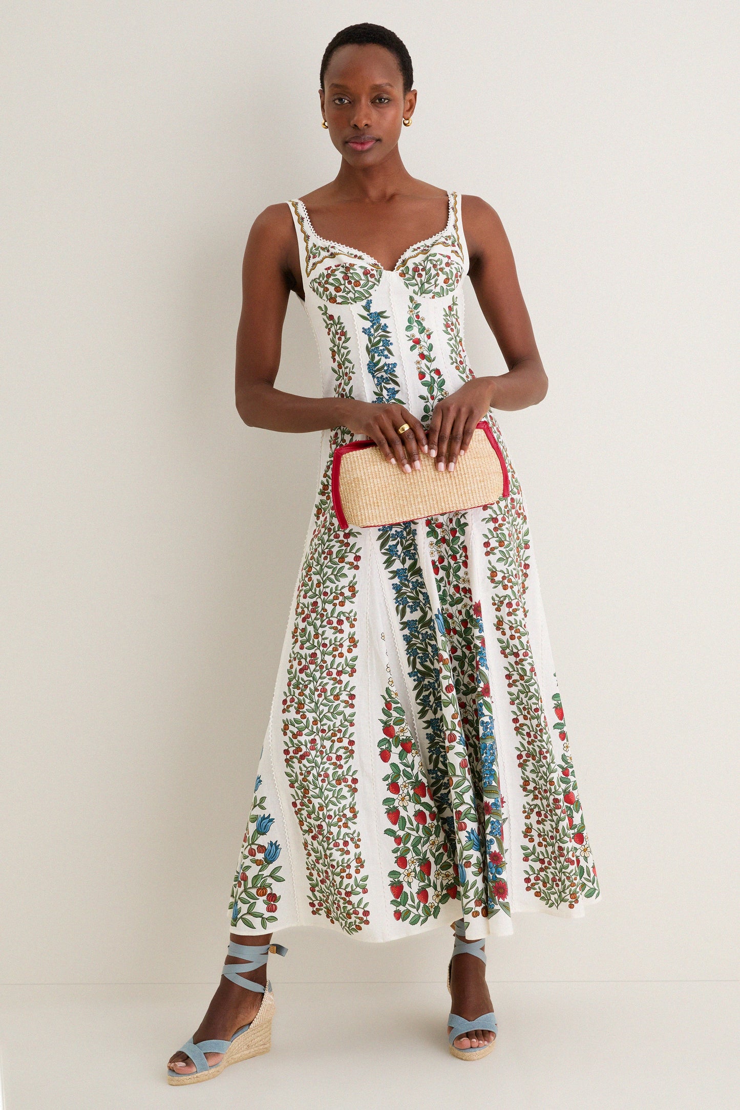 Fruit Beauty Off-White Maxi Dress