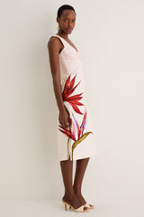 Strelitzia Sand Midi Dress