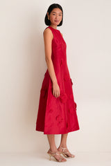 Scarlet Cleo Applique Midi Dress