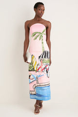 Riveria Print Ava Bustier Maxi Dress