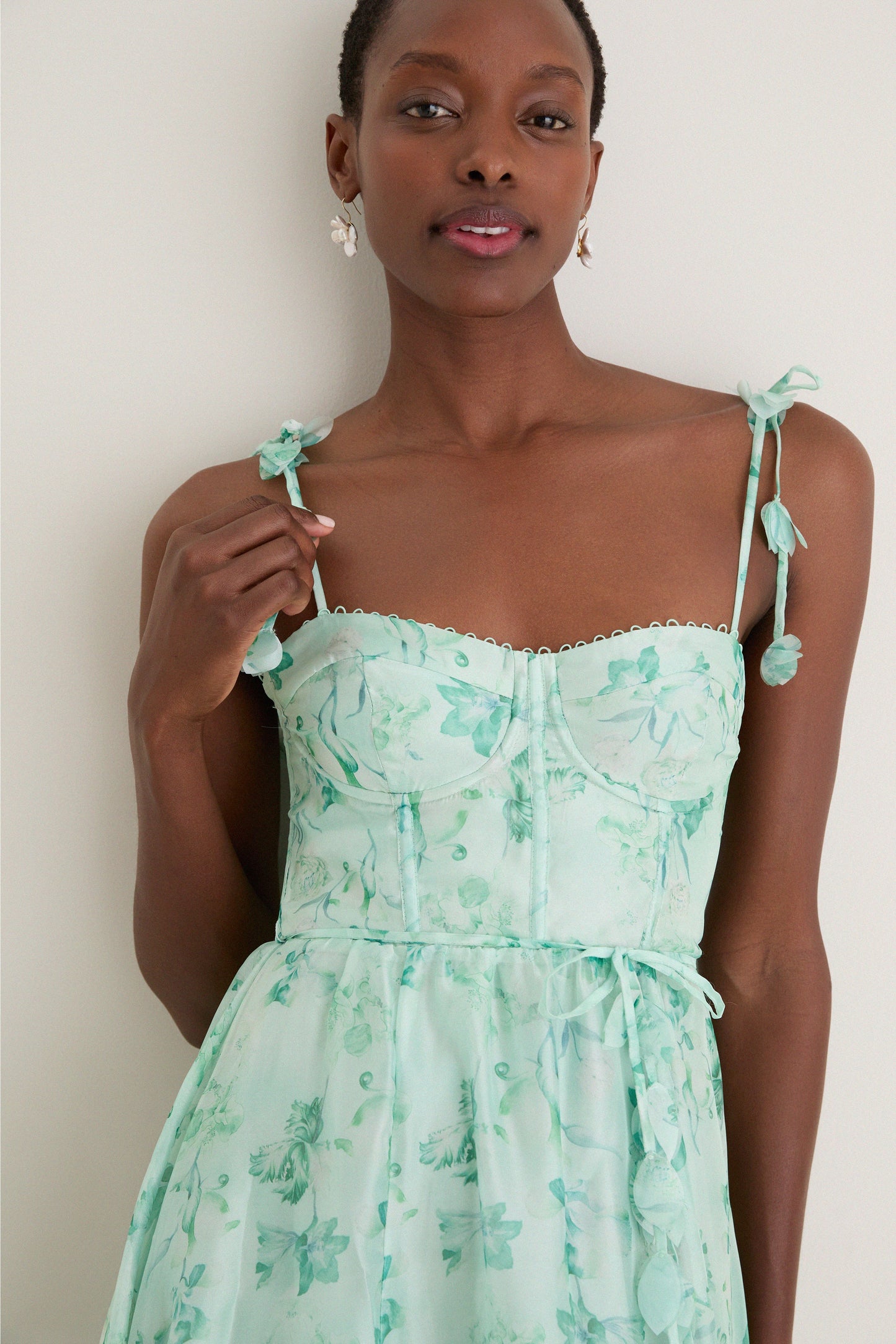 Green Floral Halcyon Midi Dress
