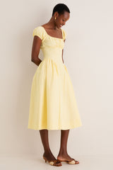 Yellow Adilene Midi Dress