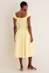 Yellow Adilene Midi Dress