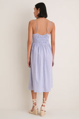 Blue Stripe Gabriella Midi Dress