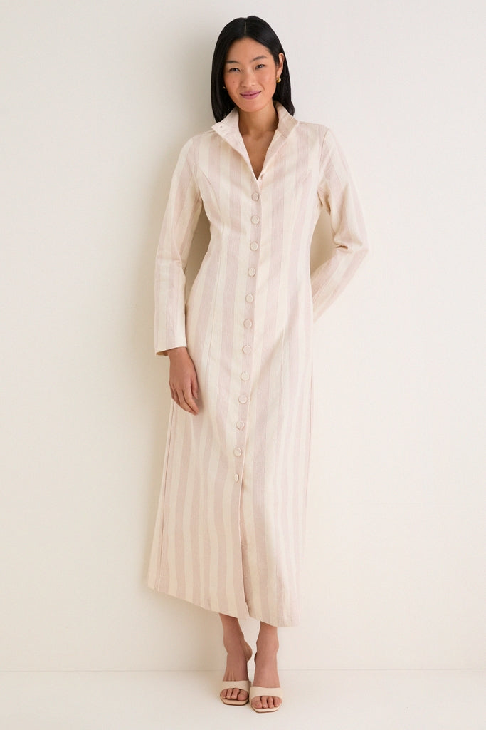Parlor Stripe Cambridge Coat Dress