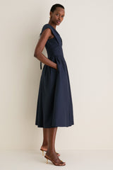 Navy In Full Bloom Dress