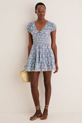 Cornflower Asterid Mini Dress
