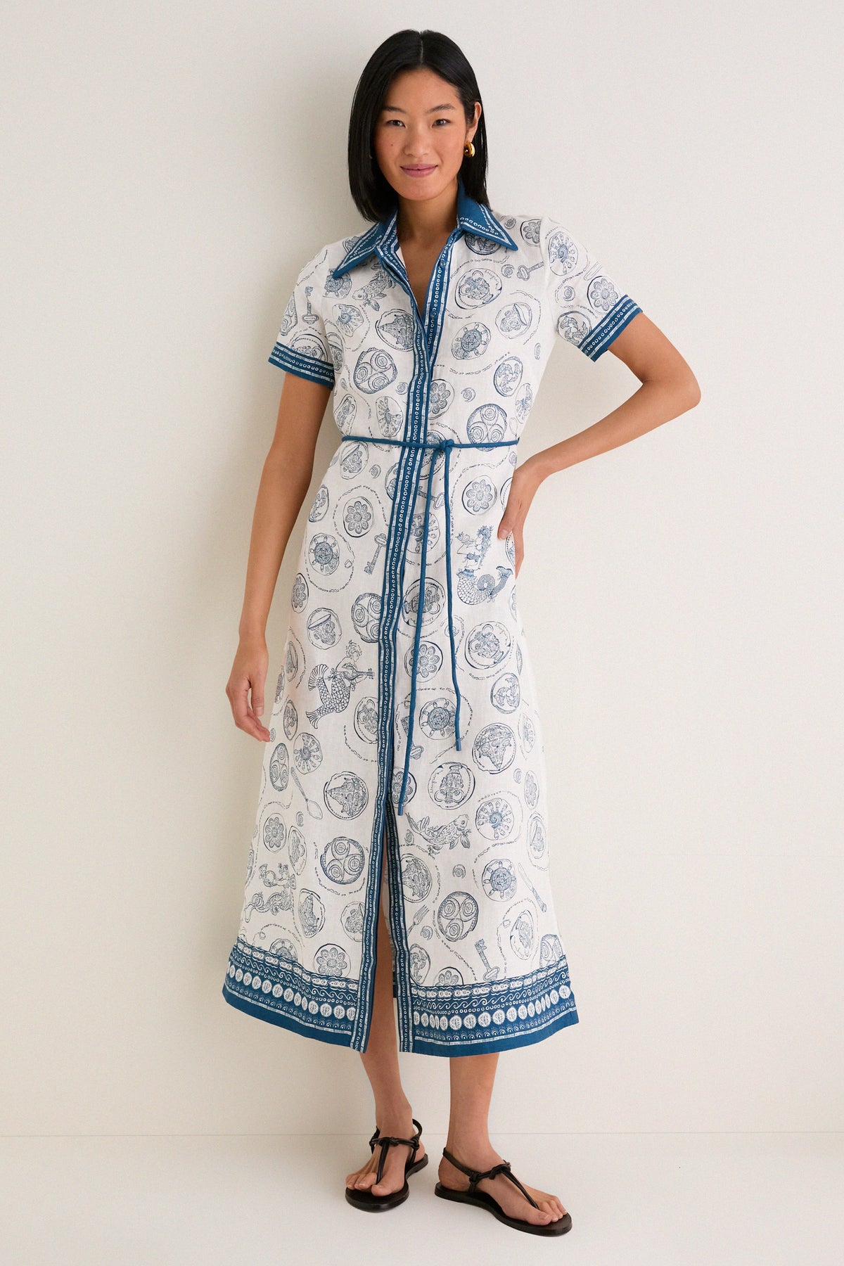 Ivory Lucky Shirt Dress