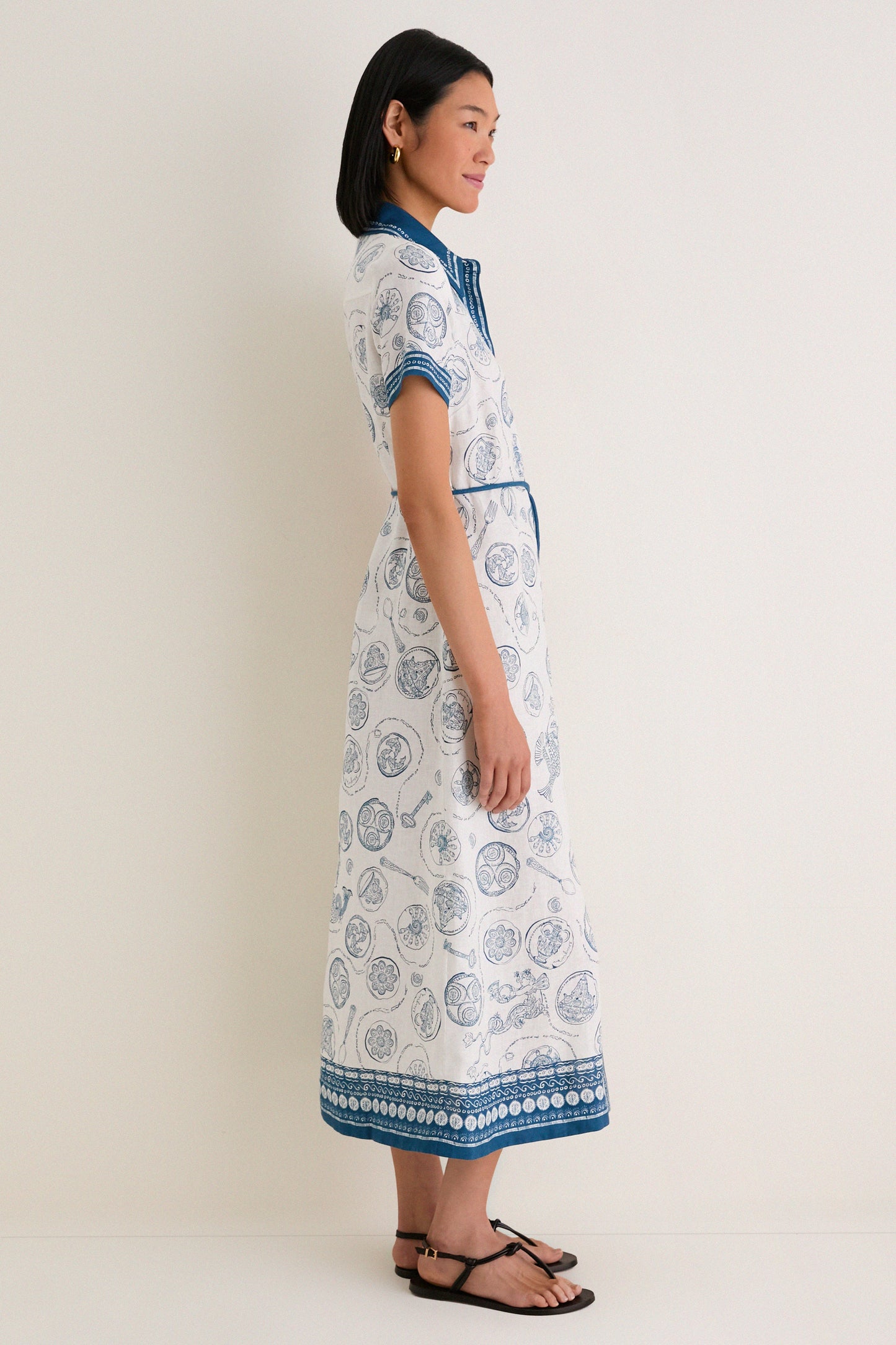 Ivory Lucky Shirt Dress