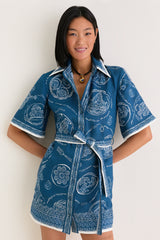 Blue Lucky Mini Dress