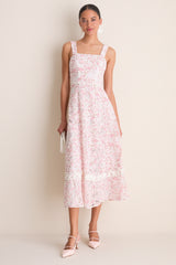 Pink Multi Valencia Midi Dress