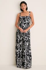 Exclusive Embroidered Guayacan Lima Maxi Dress