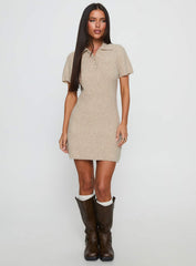 Brynie Knit Mini Dress Oat