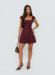 Mariza Mini Dress Wine